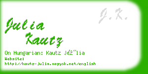 julia kautz business card